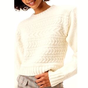 For Love & Lemons Dominique Shoulder Pad Sweater